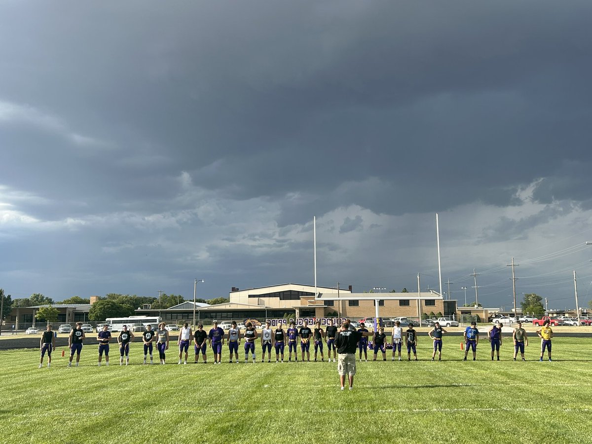The Flock before the Storm.  #goldeneaglepride