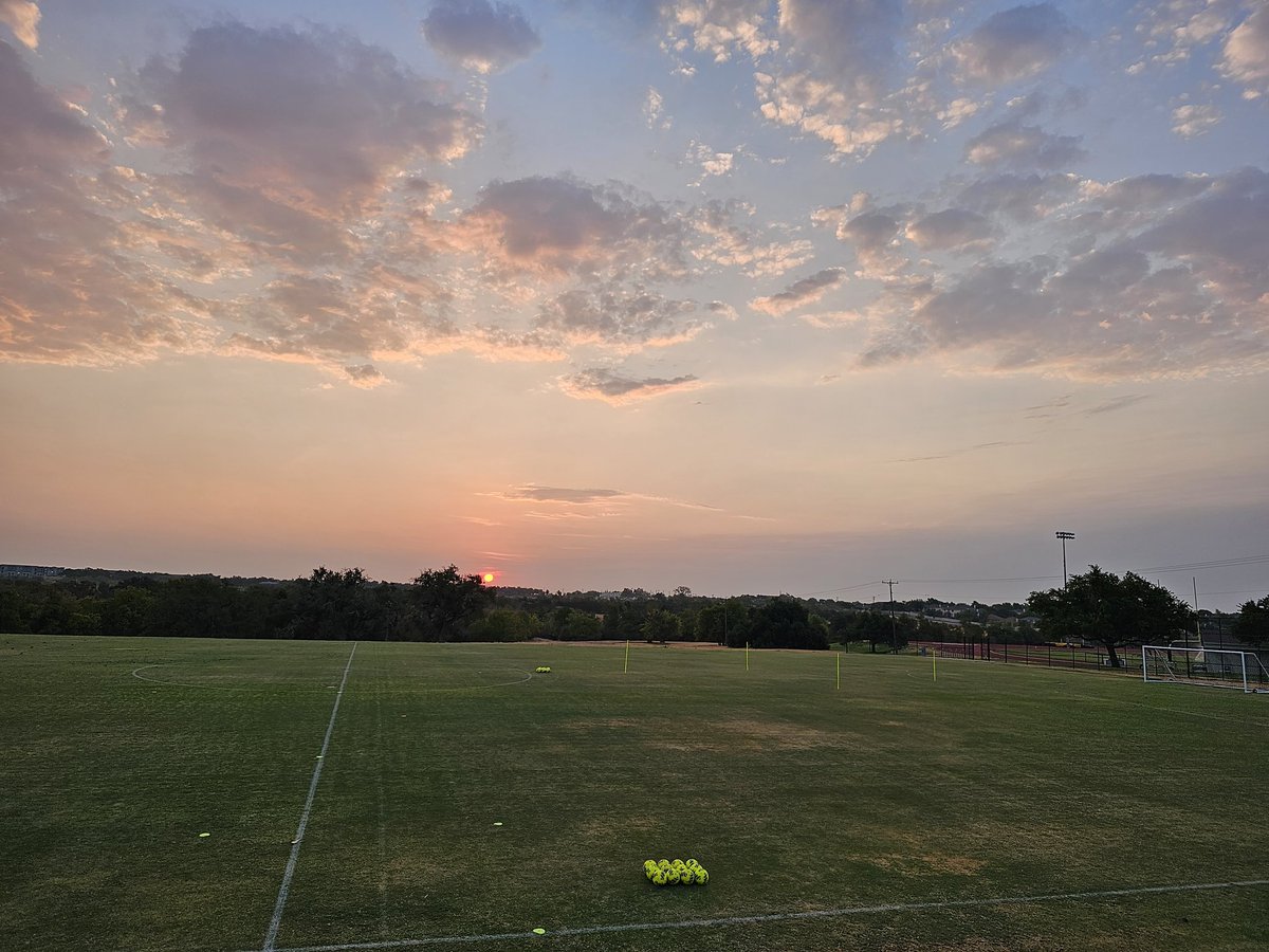 Morning preseason vibes! #sunrise #practicefield