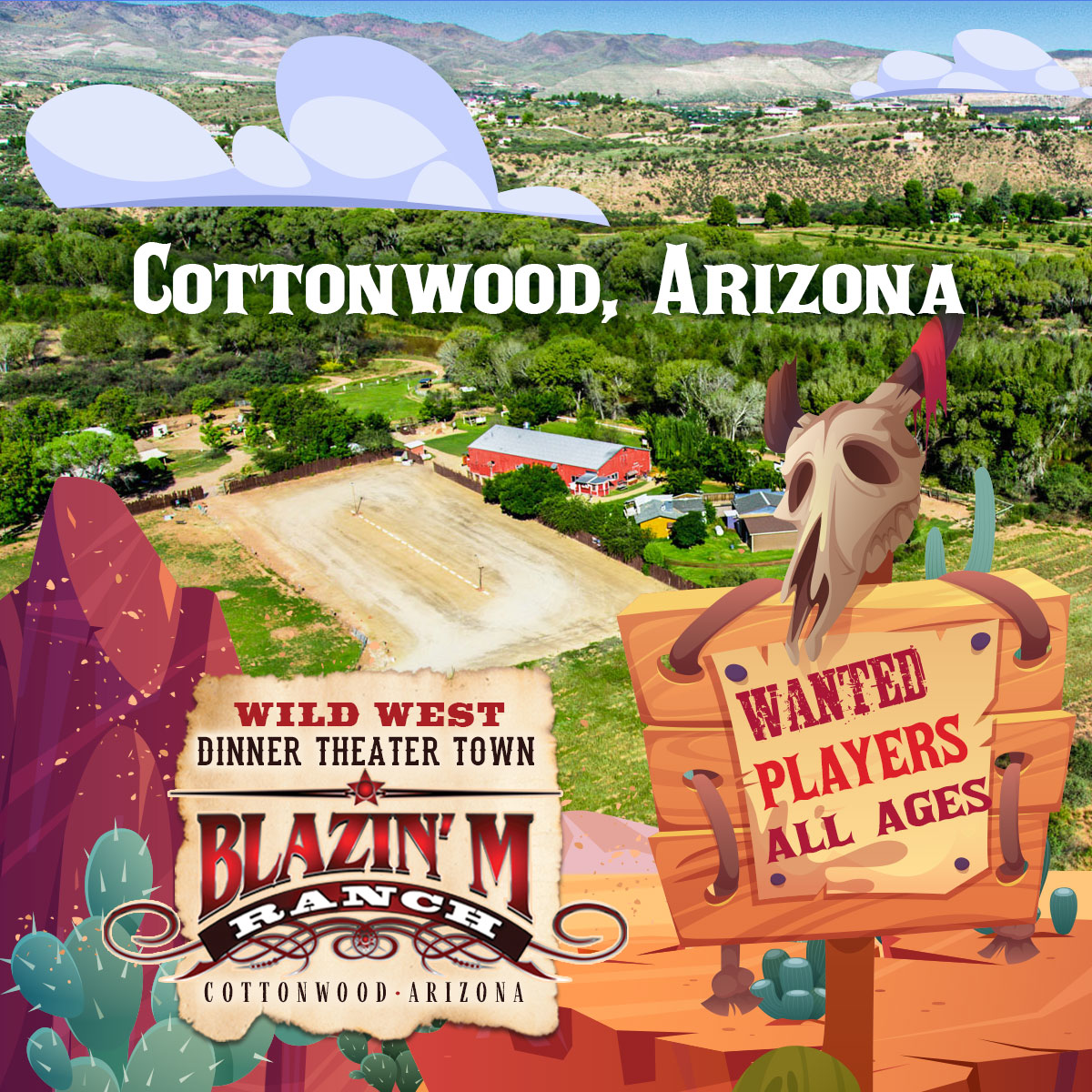 Join us for a day out West, followed by a chuckwagon dinner and a lively performance! Book here 👉zurl.co/Ltmc 

#Cottonwood #Sedona #Campverde #Jerome #Arizona #ArizonaTravel  #OldTownCottonwood #WesternWeddings #BlazinMRanch #ChuckwagonDinner