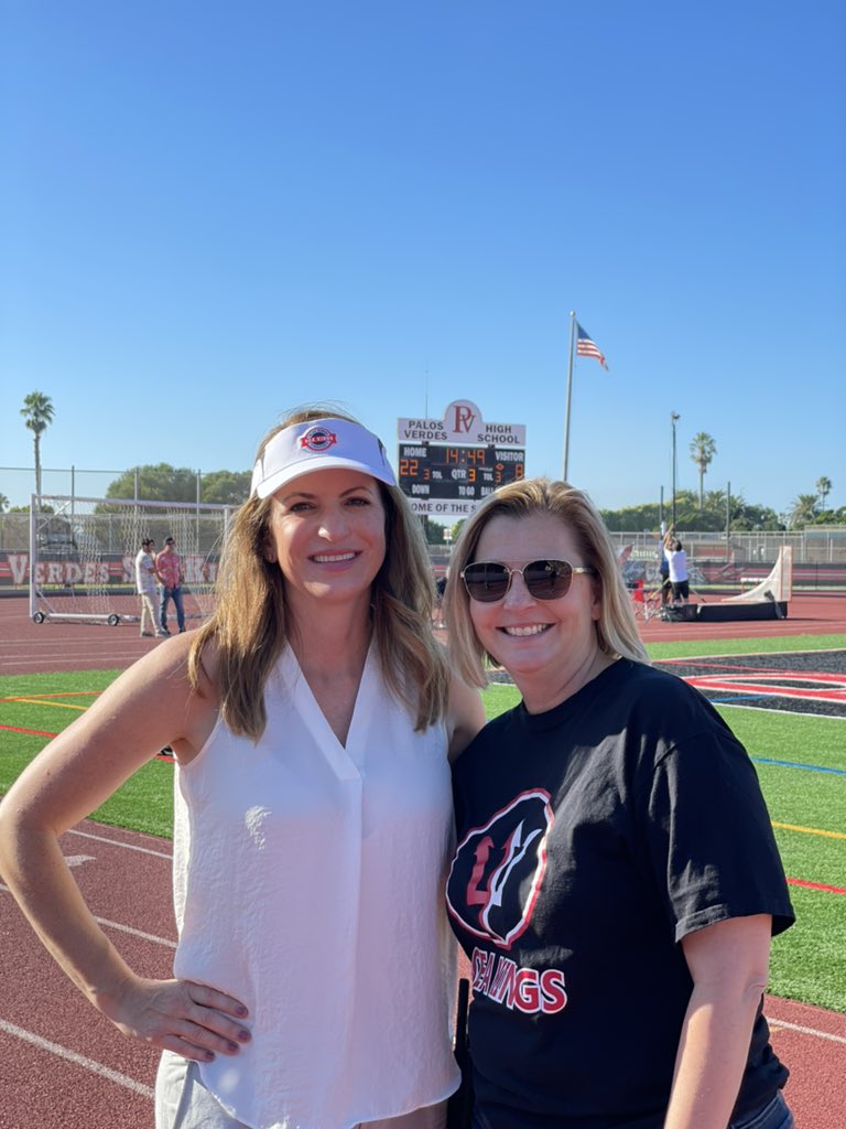 Our fearless leaders,  <a href="/pvpschools/">PVPUSD</a> Dr. Serrano and Dr. Ramirez, taking in a great PVHS Football game to cap off an awesome first week of school!