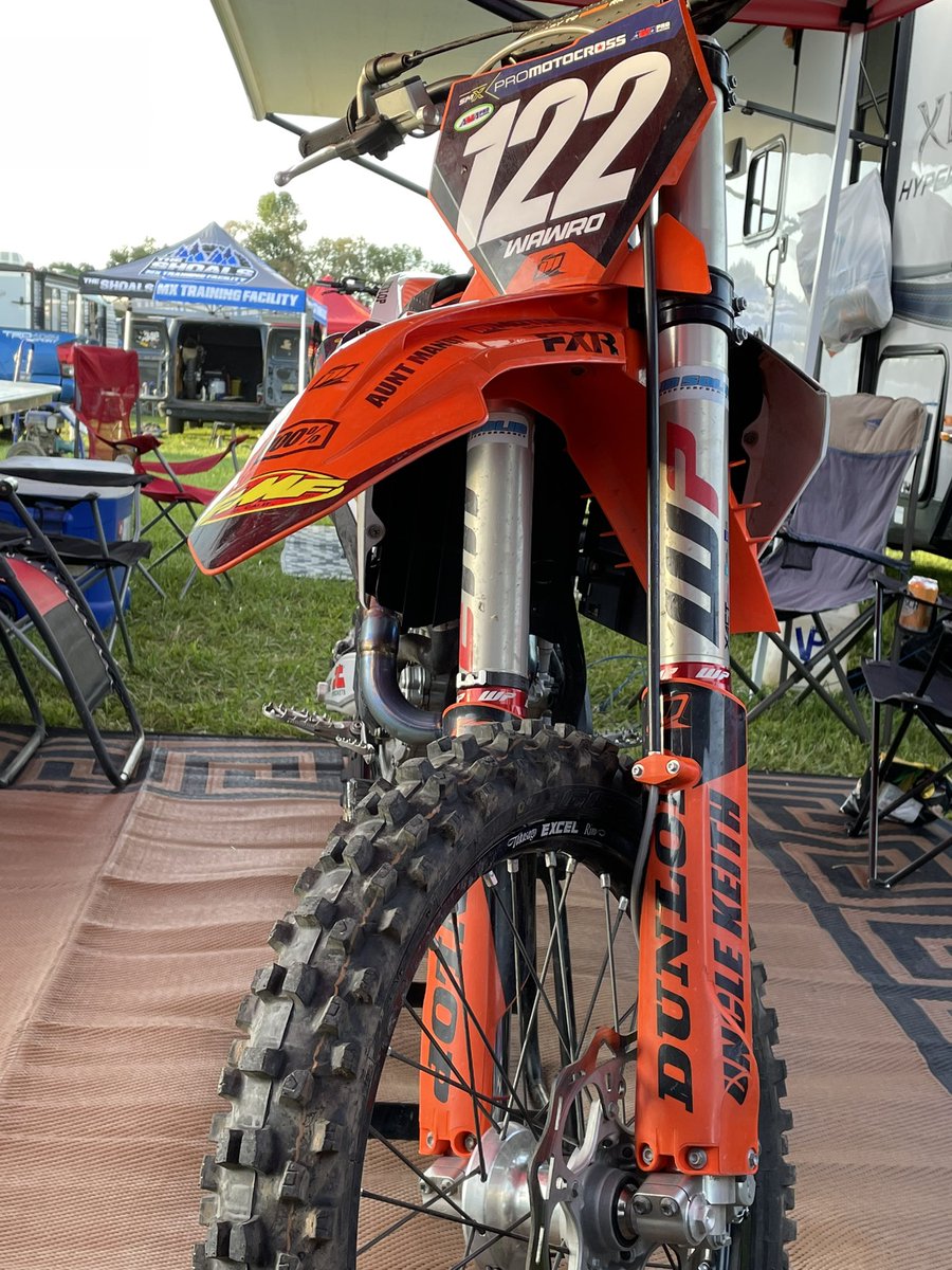 WAWROMX's tweet photo. Unadilla Pro National 2023  we’ll peps had my left shoulder surgery in march after the pro am at west craven  and maybe came back to soon  it popped out again threw a big fat whip of sky shot landed her a little further down than I wanted didn’t go down but my shoulder said no https://t.co/OHHNHNPSGB