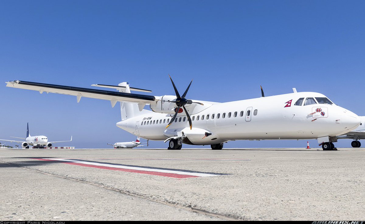 NepalAviation's tweet photo. The plethora of 72-500s and ‘Old is Gold’ saga continues in Nepalese sky. Anyone dare to bring the 600 version ? Photo Courtesy - Paris Nicolaou
#atr72 #atr72500 #buddhaair #9NANW #aviationnepal https://t.co/g4iXz1DU4S
