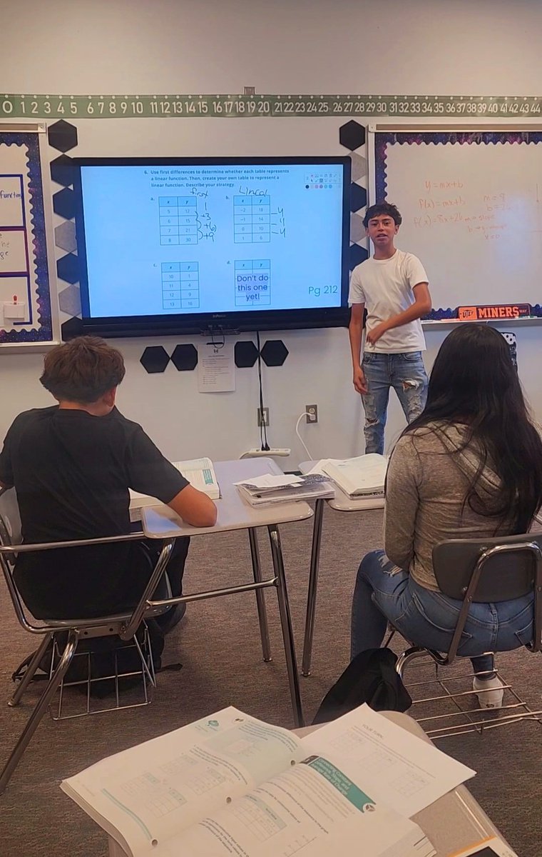 This freshman taught a small part of the lesson! I truly enjoy seeing my students build confidence in mathematics! #LongLiveMath 👨‍🏫 #RepTheH 💪 #ScorpionStrong 🦂 #WeAreClintISD 🍎