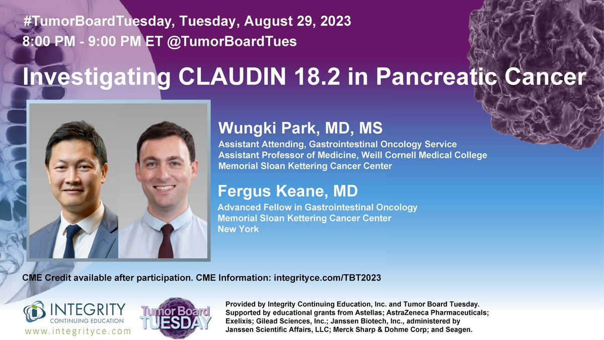 #TumorBoardTuesday (@tumorboardtues) on Twitter photo 🇮🇪Case prep is underway for this week’s #TumorBoardTuesday!
👨🏻⚕️Join <a href="/CentralParkWMD/">Wungki Park, MD MS</a> <a href="/ferguskeane2/">Fergus Keane</a> 08.29.23 8pm ET, to discuss utilizing Claudin 18.2 in #PancreaticCancer
🇮🇪Mark your calendar!
🧠Grab FREE #CME
👉🏽integrityce.com/TBT2023 for info #OncTwitter #PanCan 🇮🇪Case prep is underway for this week’s #TumorBoardTuesday!
👨🏻⚕️Join <a href="/CentralParkWMD/">Wungki Park, MD MS</a> <a href="/ferguskeane2/">Fergus Keane</a> 08.29.23 8pm ET, to discuss utilizing Claudin 18.2 in #PancreaticCancer
🇮🇪Mark your calendar!
🧠Grab FREE #CME
👉🏽integrityce.com/TBT2023 for info #OncTwitter #PanCan