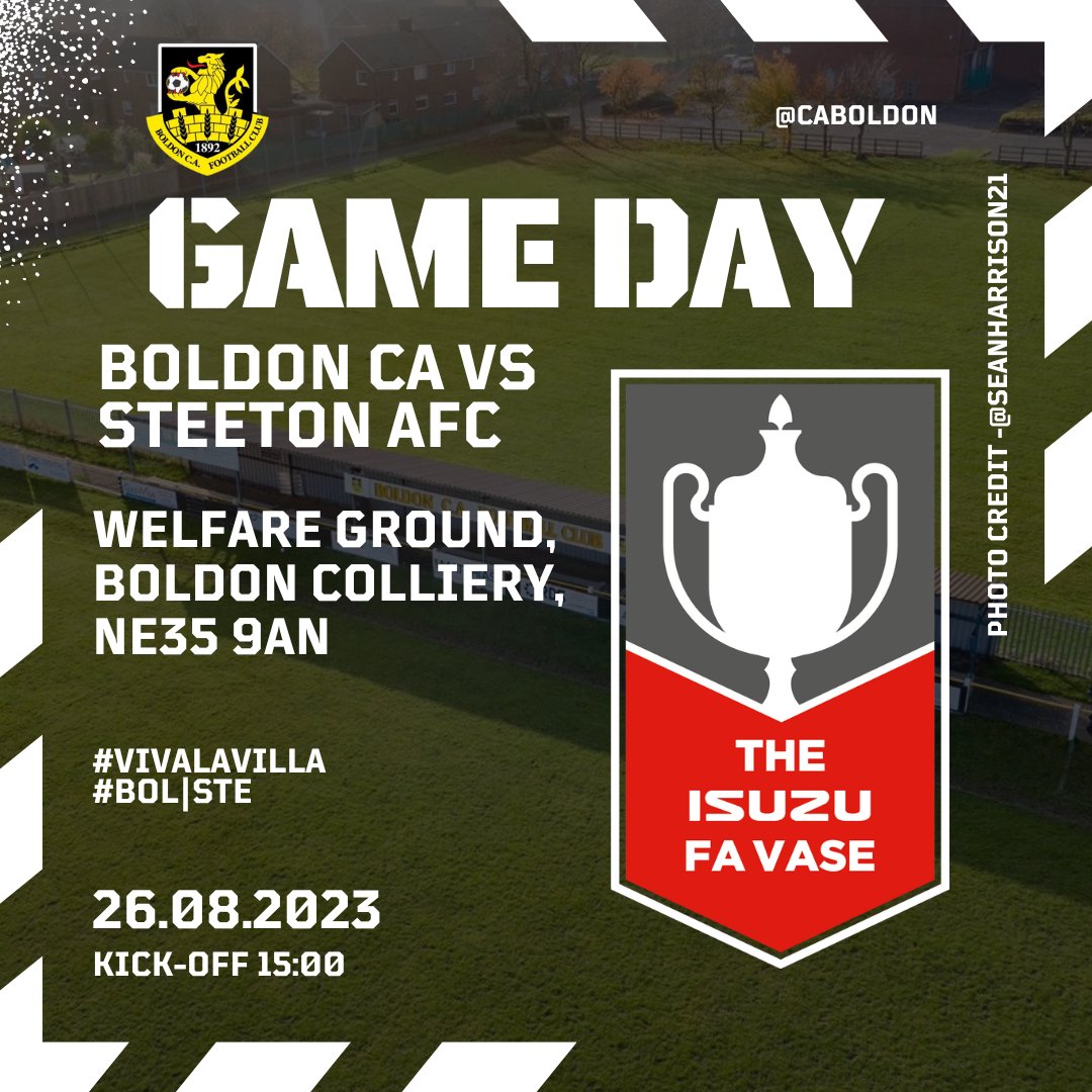 CABoldon's tweet photo. 🏆 𝔽𝔸 𝕍𝔸𝕊𝔼 𝔻𝔸𝕐 🏆
The day has arrived, Don your best Lacoste and Stone Island clobber and head down to the Villa!
We welcome @Steetonfc to the ground today, cant beat the feeling of a cup game.
#BOLSTE #FAVASE https://t.co/KmlDw4hbbr