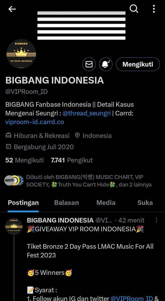 choitabi29's tweet photo. @VIPRoom_ID @lmacindonesia Done min💛 semoga aku dapet Aamiin
#LMACMUSICFORALLFEST2023
#VIPROOMIDxLMAC https://t.co/TwGsSrcflN