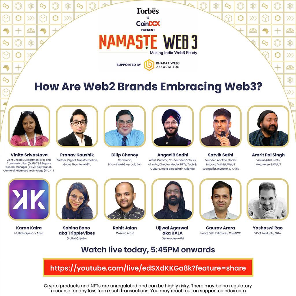 #Partnered | As Web3 continues to reshape traditional digital paradigms, India’s focus on skill development in this realm is essential for fostering innovation and harnessing the benefits of decentralized technologies in various sectors. Join us to know  more with #NamasteWeb3 by