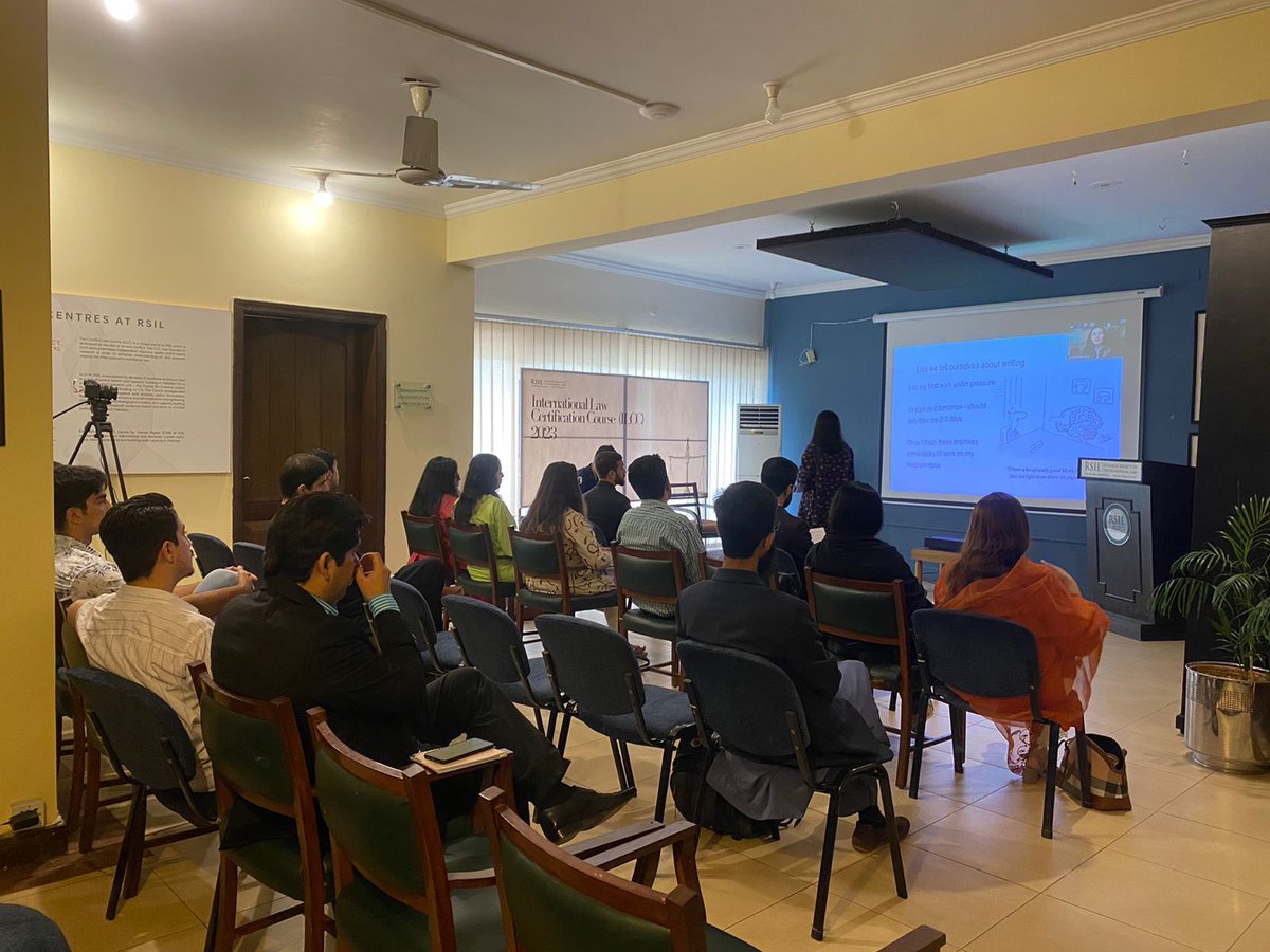 rsilpak's tweet photo. #ILCC2023 Islamabad Day 06: Career and Skills Development Day

We begin the day with a special workshop on legal writing by Deputy Director RSIL and Team Lead @clc_rsil, Ayesha Malik.

Participants learnt about constructing legal arguments coherently and articulately. https://t.co/AKmUKFpAbW