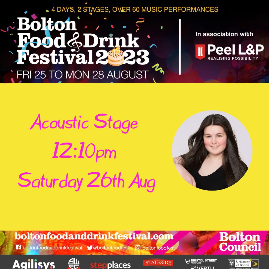 ✨️Exciting news! ✨️

Following my successful debut at the Edinburgh Festival Fringe , I'm all set to make my return to the <a href="/BoltonFoodFest/">BoltonFoodFest</a> this weekend. 🥳 
You can catch my performance on the Acoustic Stage at 12:10pm on Saturday 26th August. 🎤