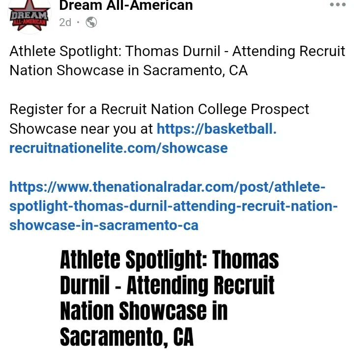 DreamAllStateCA's tweet photo. Sacramento, CA we're running it back baby!! Boys and girls basketball showcase. Go out and compete. Top performers will be invited to our Dream Basketball classic. College coaches will be present. Register at the link below. September 16, see you there!!!
https://t.co/Z5i6gqLTJR https://t.co/tViuMucCeg