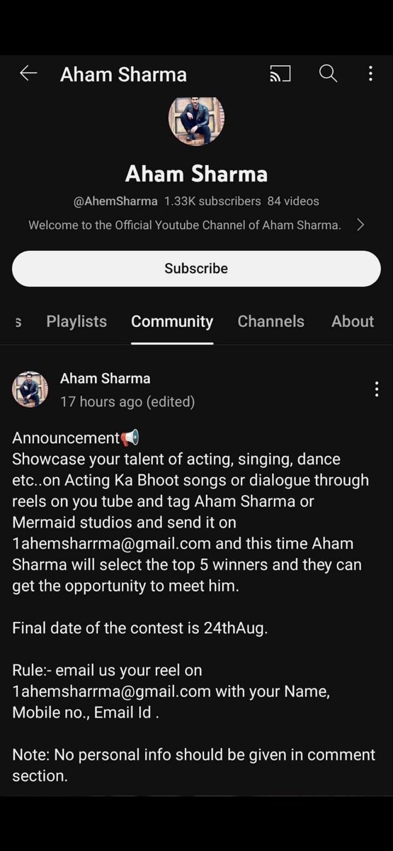 Announcement: Please note - THIS IS NOT MY CHANNEL and I am not associated with this in any capacity.. Do not give out any personal information, it can be misused.🙏