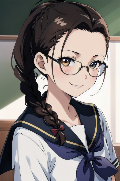 miyakozan's tweet photo. 本日のちちぷい30連ガチャ。 AEさんとこの看板娘、AE子。 意外とあの制服色指定まで完全に再現するの難しい。
 https://t.co/0xAcyLZJAN
 #AIArt
 #bar_AE https://t.co/tqLJZi2l4r