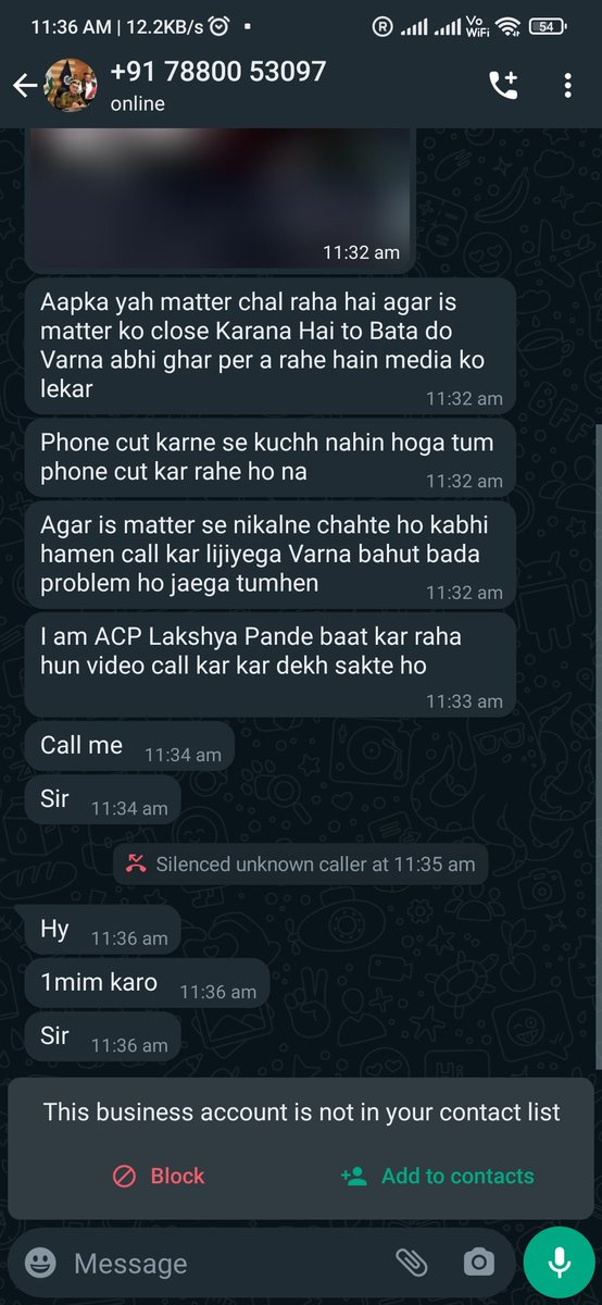 alapan2001's tweet photo. Hello @KolkataPolice , just today a random person called me and claiming to be ACP is harassing me , I am pretty worried . Please look into the matter. #cybercrime #Kolkata #kolkatapolice #WestBengal https://t.co/ifOYUqkRu1