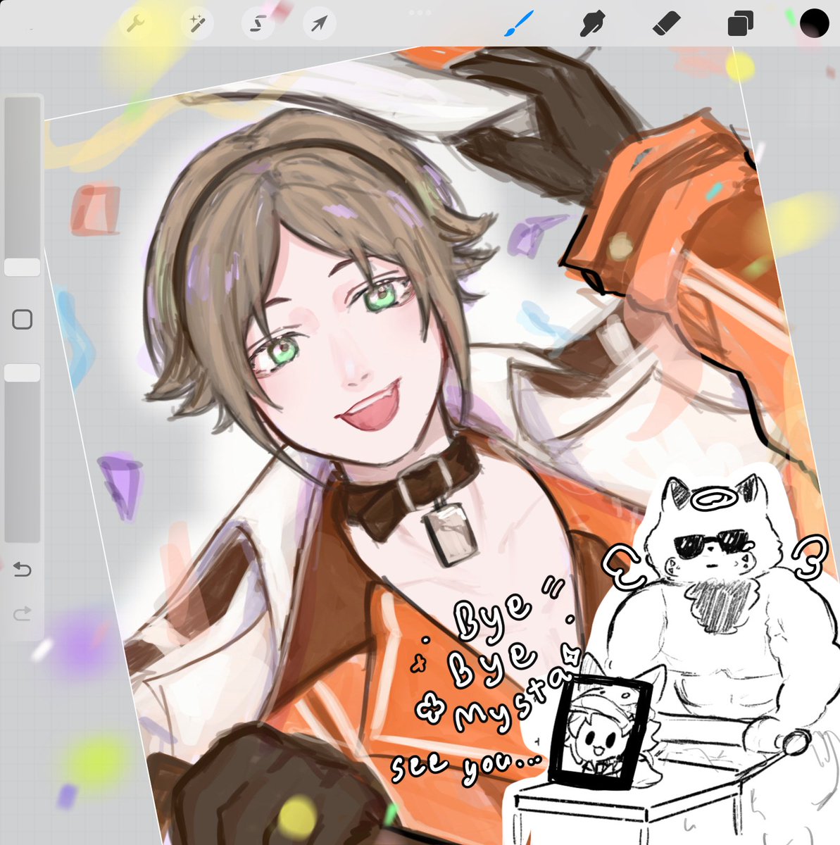 Thank you for everything we’ll miss you 🥹. Hope you enjoyed the new city Mr. Detective 🤓🕵🏻🦊

see you✨
#GOODBYEMYSTA #MystArt