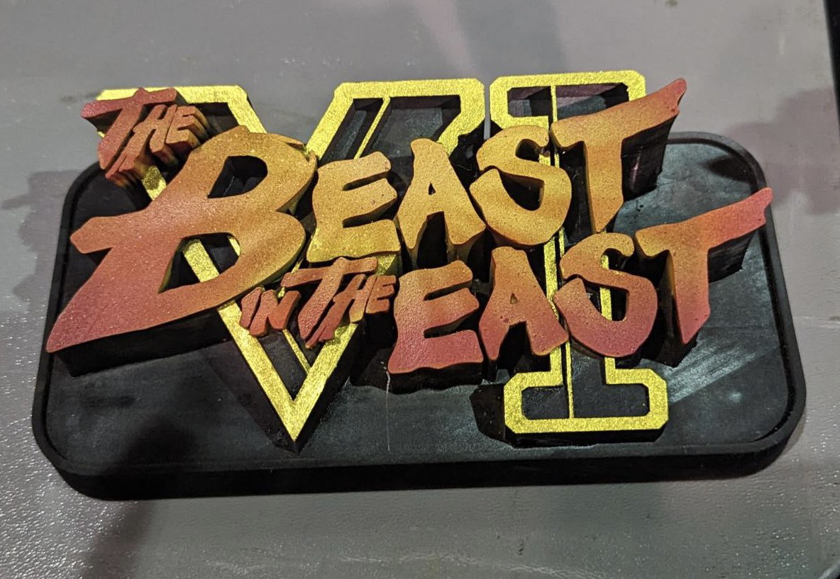 gamerbus's tweet photo. One of the ways we support or partner with @TheBitEGaming is by making the trophies each year. Here is how they turned out this year! #esports #BITE6 #sf6 #gameconvention #SOVA #dancegames #FGC #ssbultimate https://t.co/bz5RVYpKwO