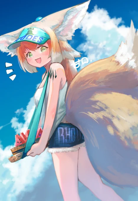 「厨房のお兄さんがスイカを切ってくれたので皆さんに配ってるんです。ドクターさんもいかがですか?」