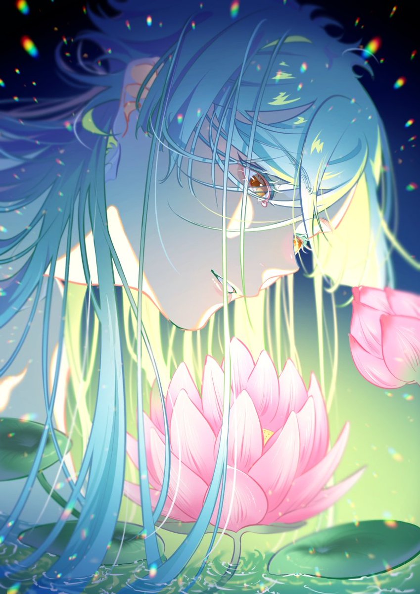 「蓮の花 」|黄昏の水無月弥生のイラスト