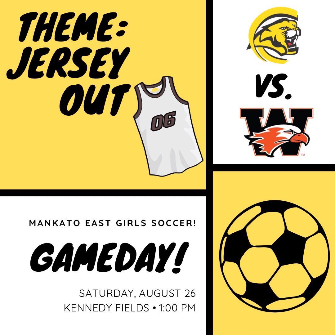 Girls soccer tomorrow at Kennedy! Go support your cougars!! Theme: JERSEY⚽️⚽️