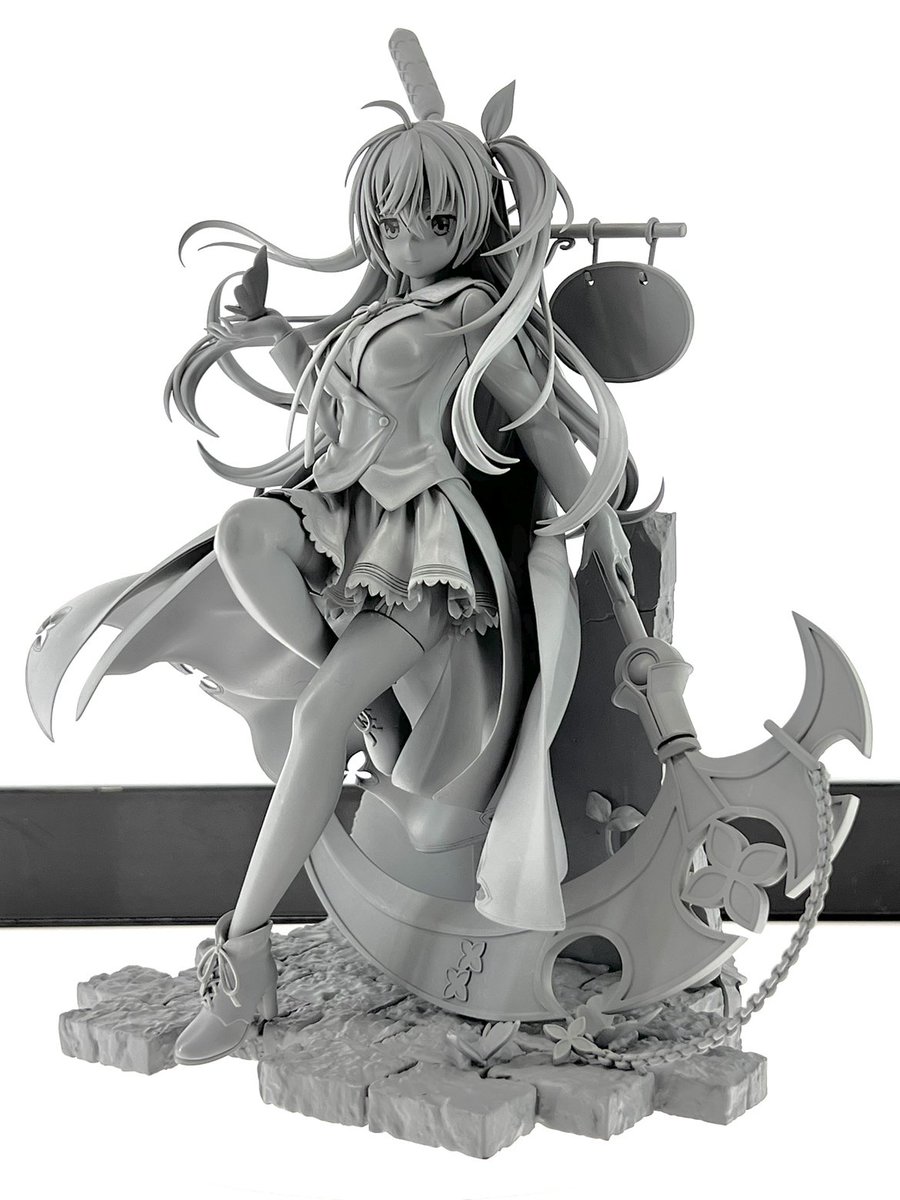broccoli_hobby's tweet photo. 【#メガホビEXPO】【原型展示】ゆずソフトの人気作品「喫茶ステラと死神の蝶」より、「明月栞那」の原型を展示しております！ こもわた遙華先生にポーズデザインをしていただいた本品、ぜひ実物をご覧ください！ https://t.co/qH2NIrJnlT