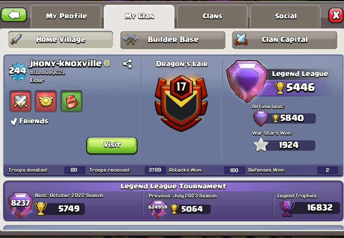 El día de hoy la cuenta de Jhonny fue hackeada, ojalá <a href="/supercell/">Supercell</a> le pueda apoyar a recuperarla, si la ves por tu clan no aceptes a gente así 😠