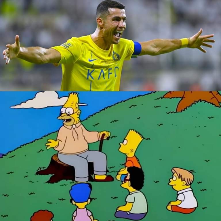 eguezcandia7's tweet photo. “Y entonces, yo vi jugar a un futbolista que marcó ¡¡847 GOLES!! y consiguió ¡¡63 HAT-TRICKS!! en su carrera profesional. Pongan atención porque les voy a contar la historia de Cristiano Ronaldo dos Santos Aveiro... EL GOAT” https://t.co/cnamz1wfvF