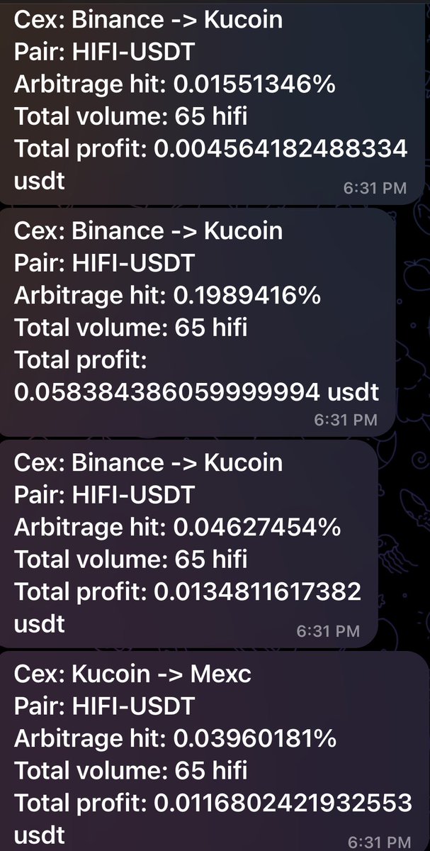 BotifyERC's tweet photo. A peek inside the various trades the arbitrage is executing as it ramps up for a full release with much higher volume, funding, and trading pairs for LAUNCH!

Get ready for a full throttle joyride. COMING SOON!

#BOTIFY #AI #ETH https://t.co/j2C3MGp2Hi