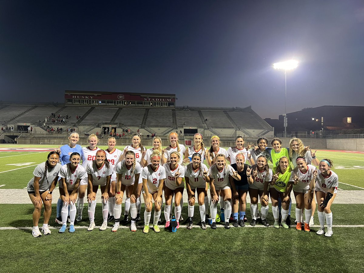 Great night under the lights at Husky Heaven! Kicking off the season with a win. Ready to be back home again on Sunday! #StrongerTogether