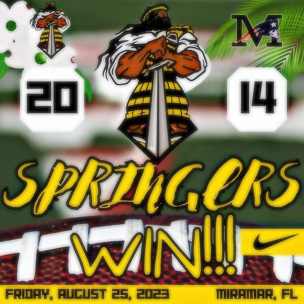 @gohshsfootball goes to Florida and gets the win over a tough @MiramarFootball 20-14. Wasn’t pretty but we got it done!!