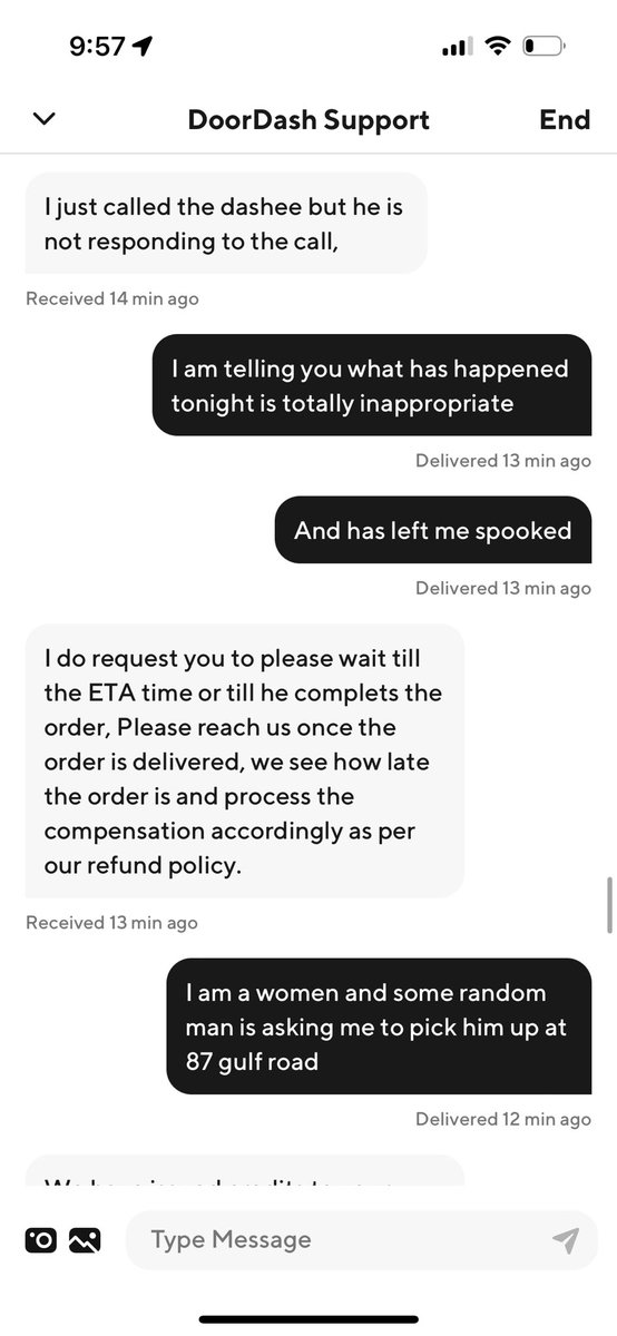 stinabearr's tweet photo. @DoorDash 1ST OF ALL I NEVER GOT MY  🍕. I will never use door dash again. I placed an order at 8 pm and waited 2 hours before I decided that maybe my order wasn’t coming. I finally call the person and he made me feel very uncomfortable https://t.co/eT85tSpRIU
