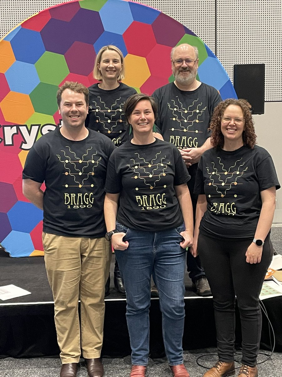 IUCr2023's tweet photo. We’re packing up Crystal-A-Con now, thanks to our awesome team who worked with the conference organisers to arrange it all  @rosie_j_young, @em_furlong, @BryceMullens, @SBattenResearch and @Helen_E_MC - big kudos too to all our volunteers! #IUCr2023 https://t.co/izIHUiQjLk