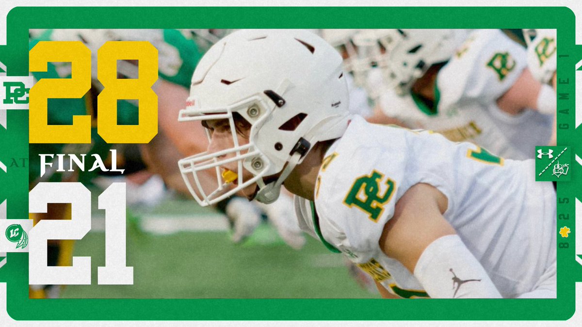 CelticsFootball's tweet photo. FINAL | Providence Catholic defeats Lake Central 28-21

(1-0) #Believe ☘️ https://t.co/WDTHChOPhk