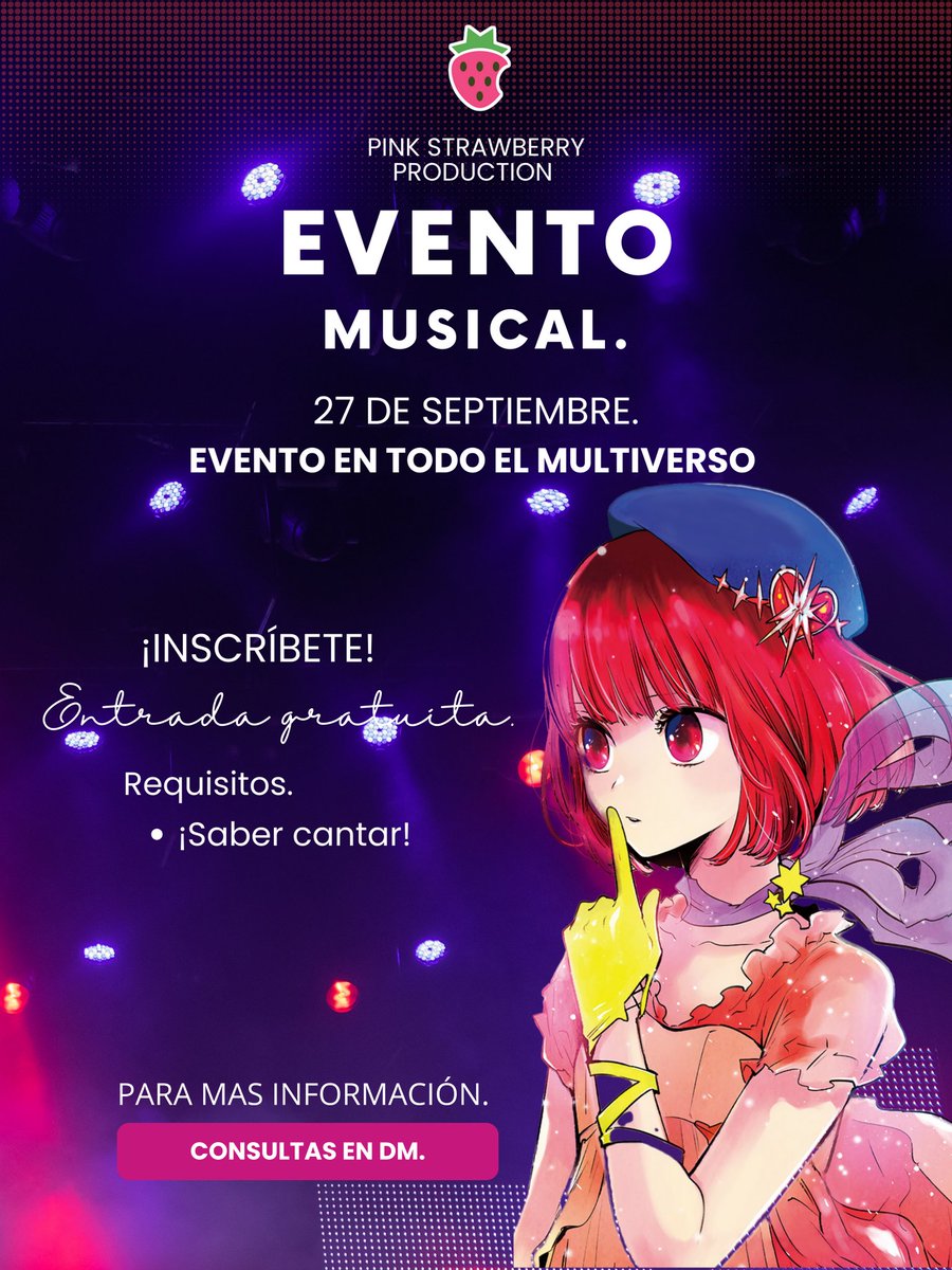 ¿Alguna tuviste el sueño frustrado de poder cantar en una enorme escenario? ¡Pues está es tu oportunidad de poder hacerlo! En #IDOLREVOLUTIONEVENT. 

Podrás cumplir ese deseo, el único requisito es cantar y las motivaciones de hacerlo.

¡Ven esté 27 de septiembre y disfruta de >