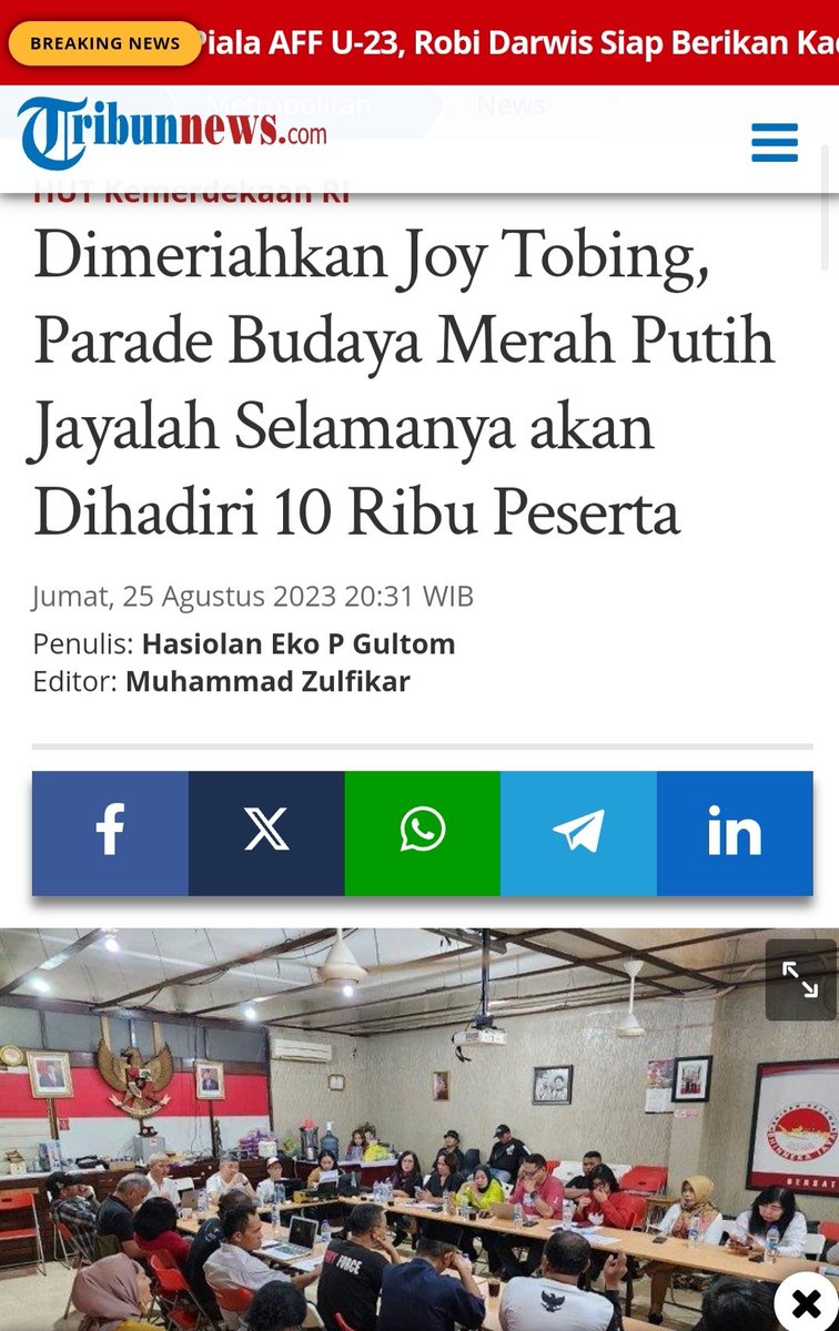_riverheaven's tweet photo. SINERGI MERAH PUTIH๐ฎ๐ฉ
Menggelar event PARADE BUDAYA MERAH PUTIH. Jalin Persatuan dan Kesatuan. Yuks merapat turut meriahkan pada tanggal 27 Agustus 2023
#merahputih
#jayalahselamanya
#bagindas https://t.co/mMG3nyJyfM