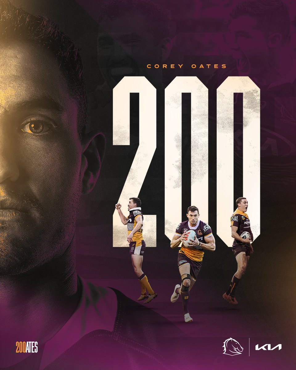 brisbanebroncos's tweet photo. 200 games of Oatesy 🐴 https://t.co/kPtWLVfWy7