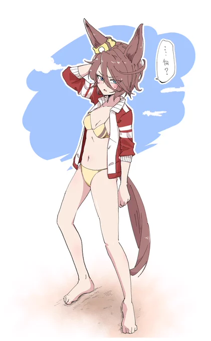 チケットらに付き合って海で遊ぶ 