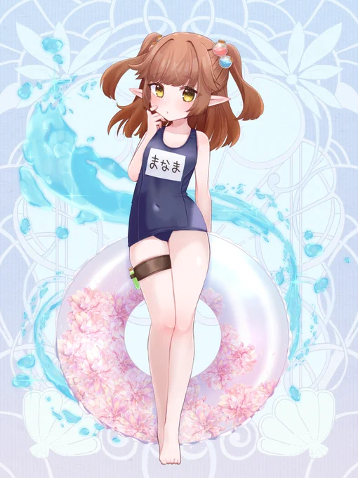 水着イラスト②マナマ・マナマナ様 リクエストありがとうございました! 『チェインパラドクス』(C)マナマ・マナマナ様/朔汰/トミーウォーカー  #朔汰のご依頼実績