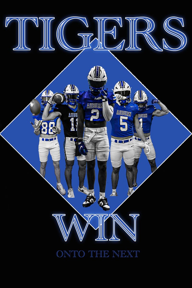 AuburnHighFB's tweet photo. Auburn wins the top 5 battle over the Hoover Bucs 39-14 to open up the 2023 campaign 1-0 on the season.

This is what it means to play for the A
#BlueCollarMentality #playfortheA https://t.co/yOmWtCerih