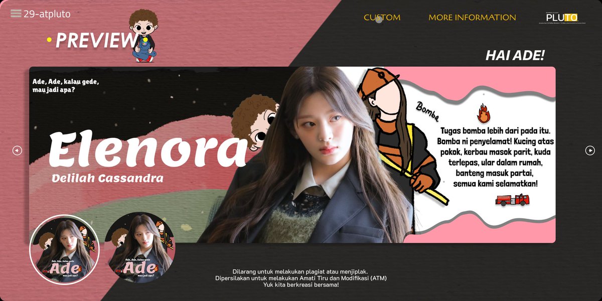 DESTER.ㅤAkkkkhhhhhhhh gabisa banget liat Aji ngintip-ngintip rasanya pengen aku hap aja!!! Makasih banyak Kasur <a href="/theiasuri/">𝑻𝒉𝒆 𝑺𝒖𝒏, 𝒮uri.</a> dan Pluto <a href="/atpIuto/">Pluto: OPEN - SLR</a> buat layout gemoynya >_____< Pengen aku cubit.