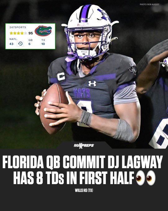 MaxPreps's tweet photo. This is INSANE! 🤯 @DerekLagway https://t.co/BEouu016oS