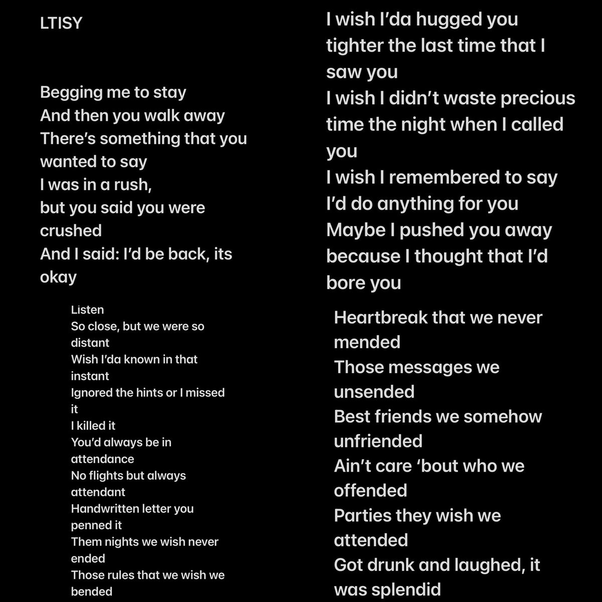 Nicki Minaj shares the lyrics to her highly-anticipated new single, 'Last Time I Saw You.'