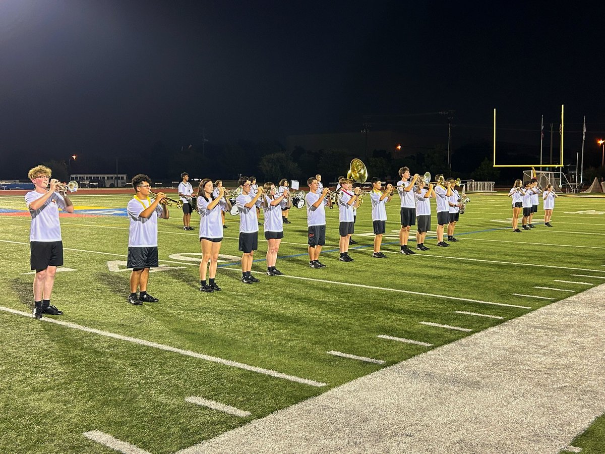 JPIIHSBand's tweet photo. We had a great time performing at the first football game tonight! We can’t wait for the rest of the season! https://t.co/GYvqkfWGZx