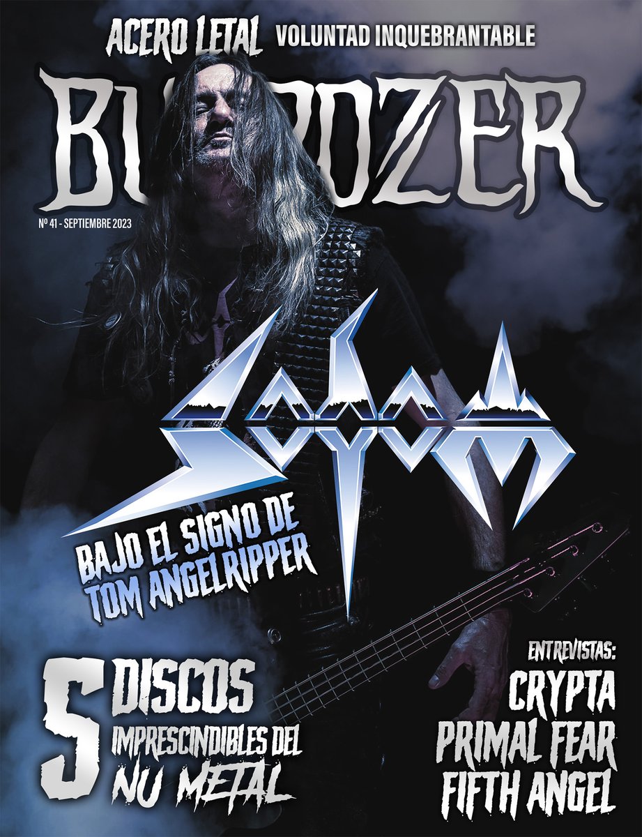 rockaxisoficial's tweet photo. ¡Tenemos una nueva #RevistaBulldozer!
Esta vez es el turno de #Sodom en portada, junto a exclusivas a #AceroLetal, #CryptaDeath, #PrimalFear, #FifthAngel y un artículo con los 5 Discos Imprescindibles del #NuMetal 🔥
Encuéntrala, aquí 👉https://t.co/GsF39LmeBg
#Bulldozer #RevistaBulldozer #Sodom
