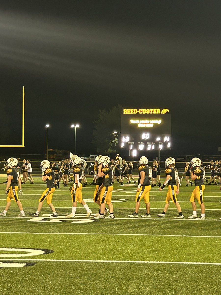 COMETS FOOTBALL. 1-0 
Final here is 63-14.