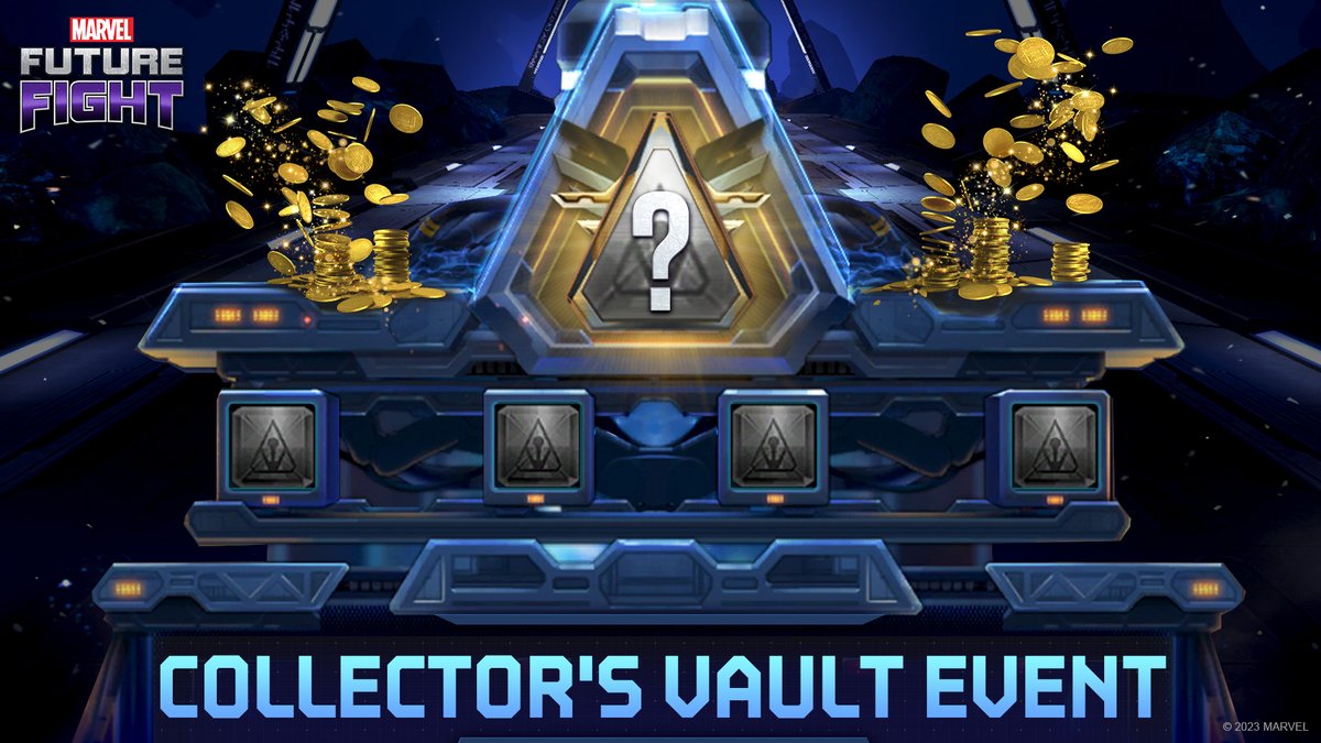 The Collector's Vault is open for 23 hours! Be sure not to miss this chance to exchange your gold for valuable rewards! #MARVELFutureFight