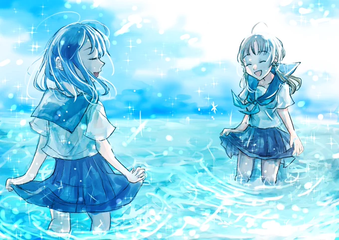 青の季節 #創作百合 #オリジナル