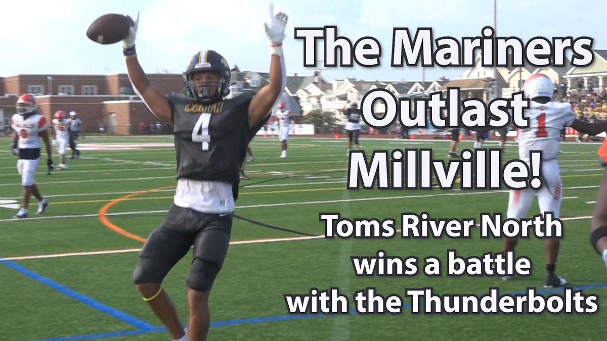 🏈 Nasir Jackson came through in the clutch with an interception to help Toms River North edge Millville in a battle between defending state champions in Ocean City.

Watch the FULL highlights + reaction from TRN's 14-7 win HERE: jerseysportszone.com/watch-friday-8…