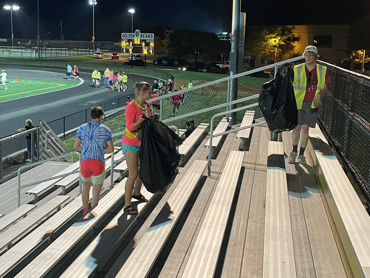 RushvilleHigh's tweet photo. Leave it Better Than You See It!! Very proud of these kids after a 3 hour game no trash left at all!! https://t.co/S50jeaxkd8