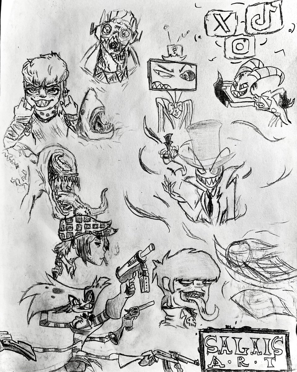 Soy ese 

#sketchart #sketching #art #octane #blitzo #venom #greatwhitesharks #blackhat #villanos #CartoonNetwork #nimona #murdocniccals #gorillaz #voxhazbinhotel #hazbinhotel #AngelDust #sketching #Doodles #sketch #bocetos #dibujo