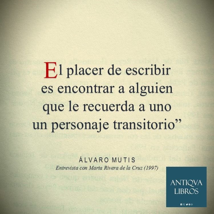 GabolibrosClub's tweet photo. El placer de escribir ..✍🏻 
#AlvaroMutis https://t.co/d5U0FgWWRy
