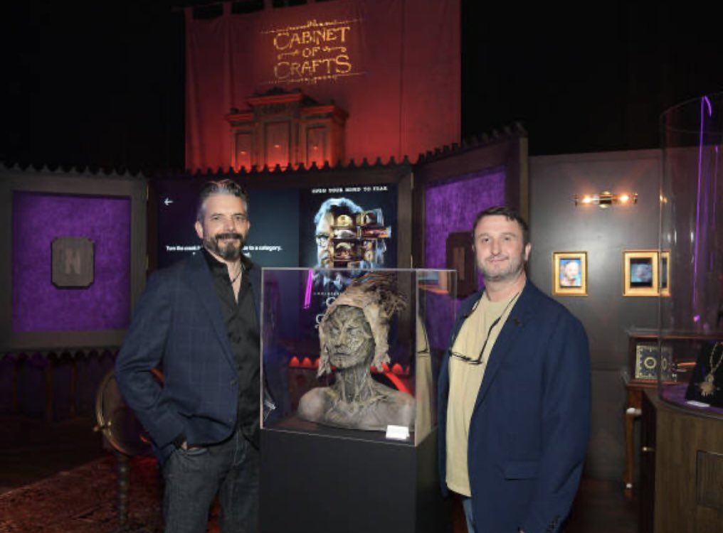 How prosthetic artists <a href="/mikehillart/">Mike Hill</a> and Sean Sansom created new nightmares for <a href="/CabinetNetflix/">Cabinet of Curiosities</a>  awardsdaily.com/2023/08/25/cab…